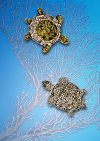 Kort 178x122 Crystal Collection, Jewelled Terrapins