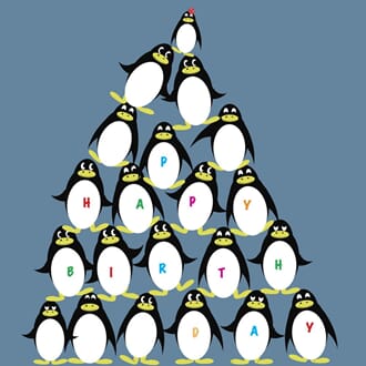 Dobbelt kort 150x150mm, Sophie Morrell, Penguin Pile