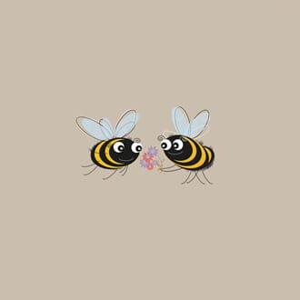 Dobbelt kort 150x150mm, Sophie Morrell, Bee-Thoughtful