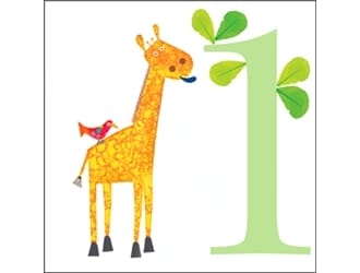 Doble kort 142x142, The Square Card Co, Giraffe  One