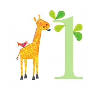 Doble kort 142x142, The Square Card Co, Giraffe  One