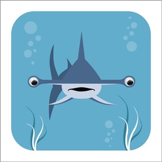 Doble kort 110x110, Wobbly Eyed, Harold Hammerhead