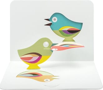 Kort, utbrettbart 3D, FORM, Birds