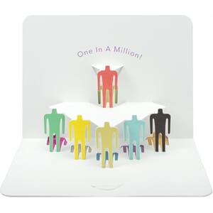 Kort, utbrettbart 3D, FORM, One in a Million