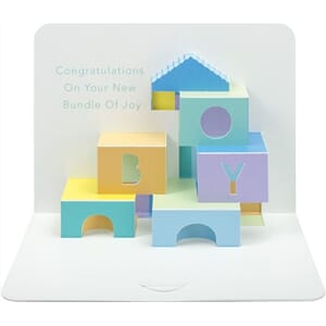 Kort, utbrettbart 3D, FORM, Baby Boy