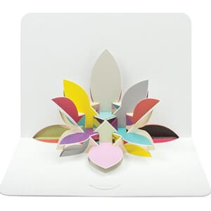 Kort, utbrettbart 3D, FORM, Flower