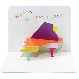 Kort, utbrettbart 3D, FORM, Grand Piano