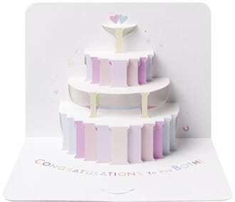 Kort, utbrettbart 3D, FORM, Wedding Cake