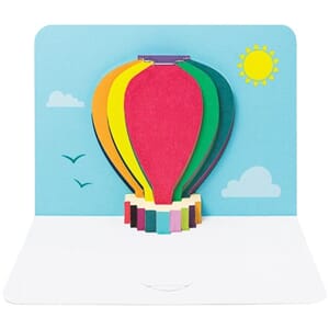 Kort, utbrettbart 3D, FORM, Hot Air Balloon