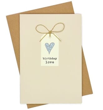 Doble kort, 105x152, Tag Cards, Hjerte/Birthday Love