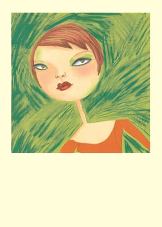 Kort Two Bad Mice: Green girl