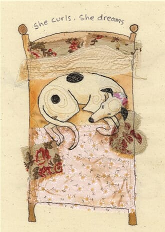 Kort Two Bad Mice: She Curls, She Dreams