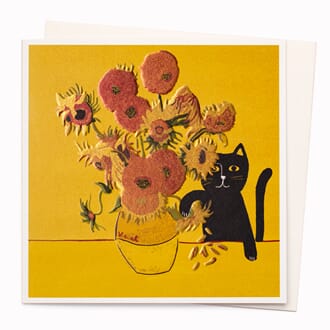 Dobbelt kort, Cats in Art, 15x5cm,  Vincent`s Cat