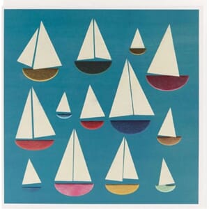 Dobbelt kort 15x15, Pocket,  'Sailboats'
