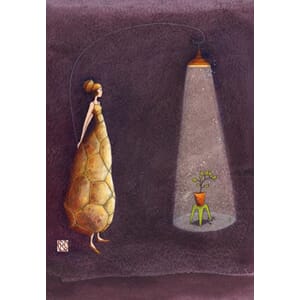 Enkle kort 120x180, Gaëlle Boissonnard, plante i lampelys